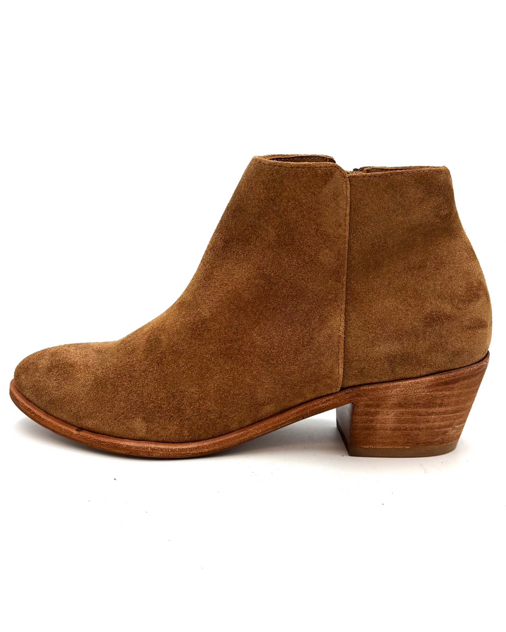 Copper Brown Suede Booties - Size 7