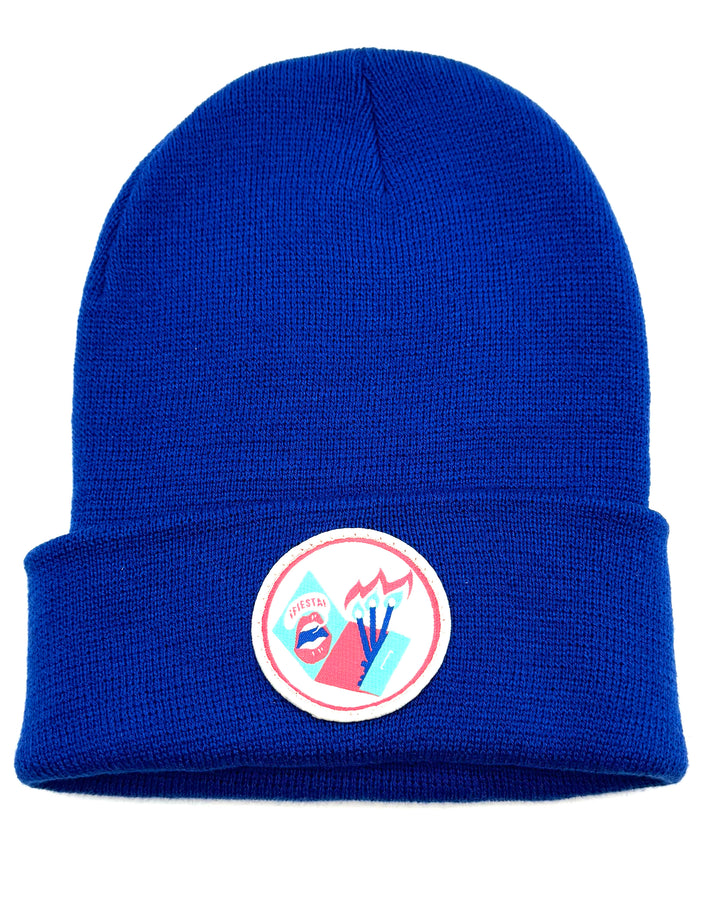 Blue Knit Beanie