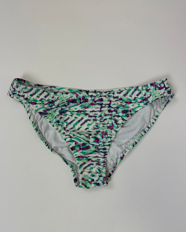 Purple and Green Abstract Swim Bottom - Small