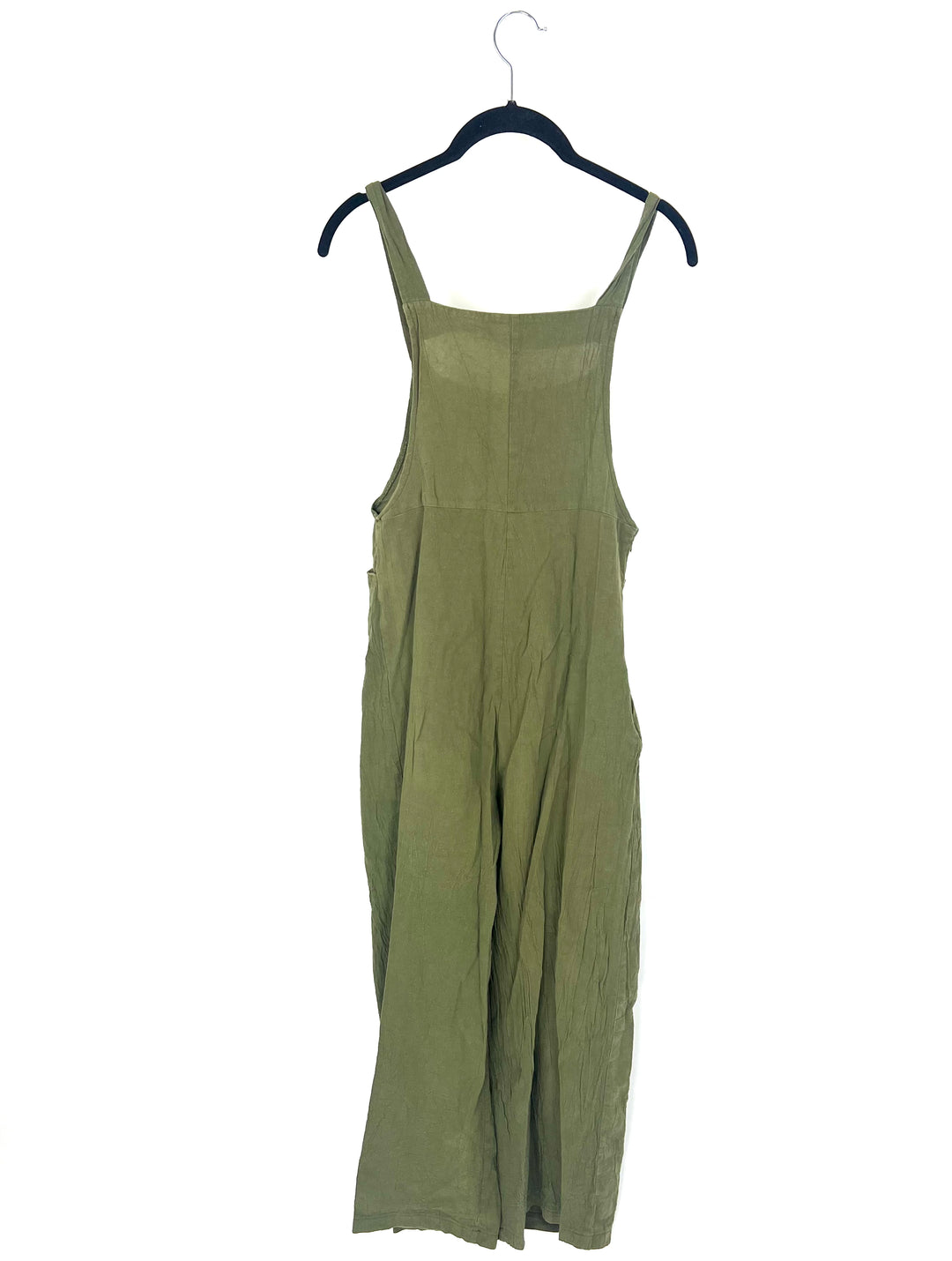 Olive Green Textured Overalls - Extra Small