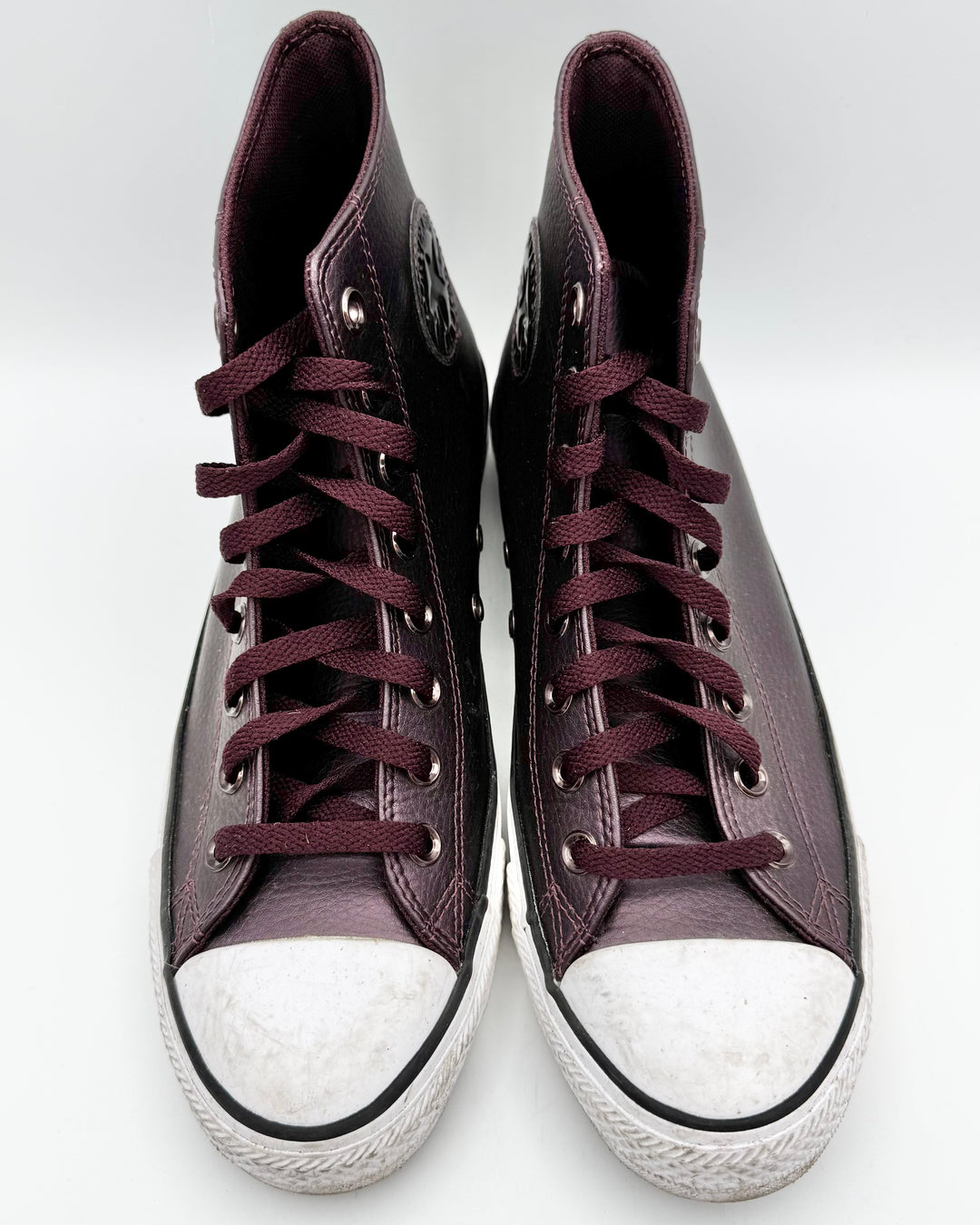 Converse Dark Purple High Top Sneakers - Size 10.5