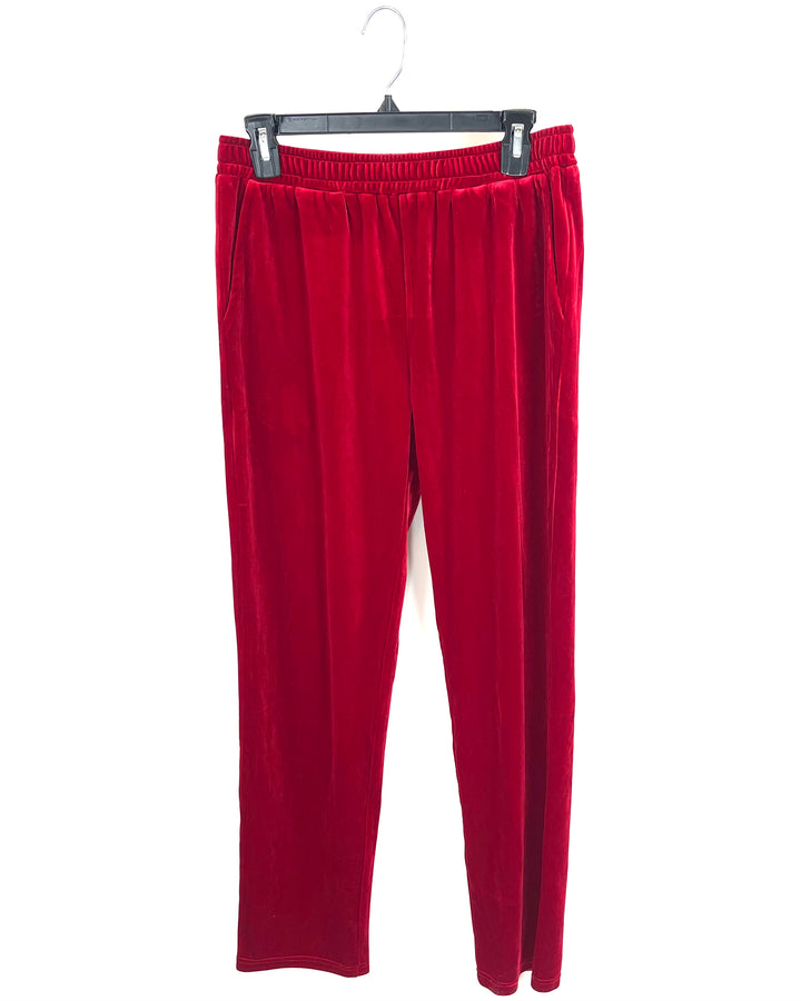 Rao's Red Velour Sweatpants - Size 6