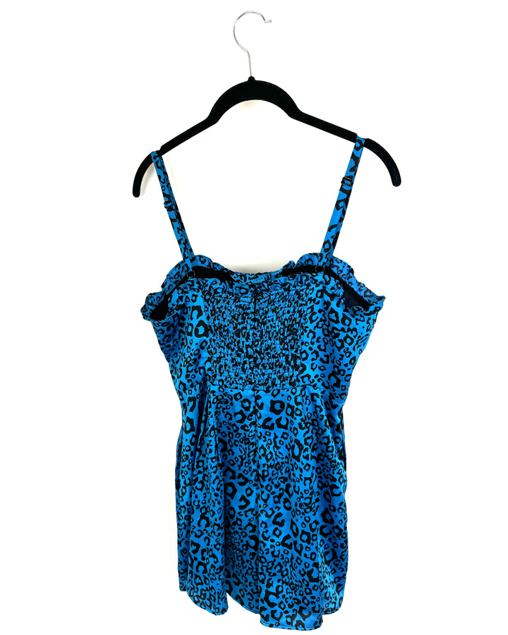 Aqua Animal Print Romper - Small