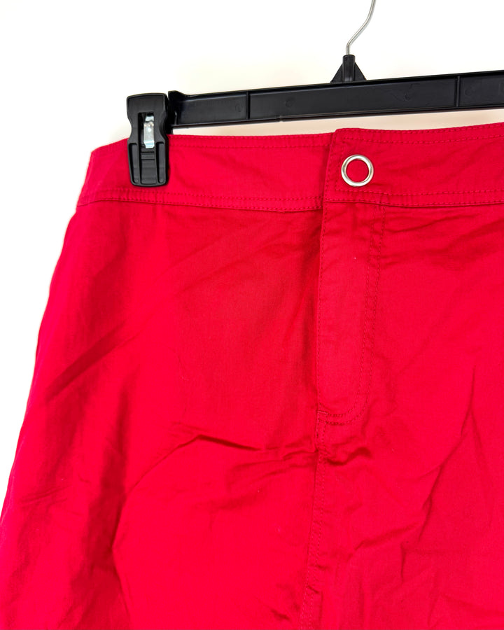 Red Cotton Skort - Size 18W