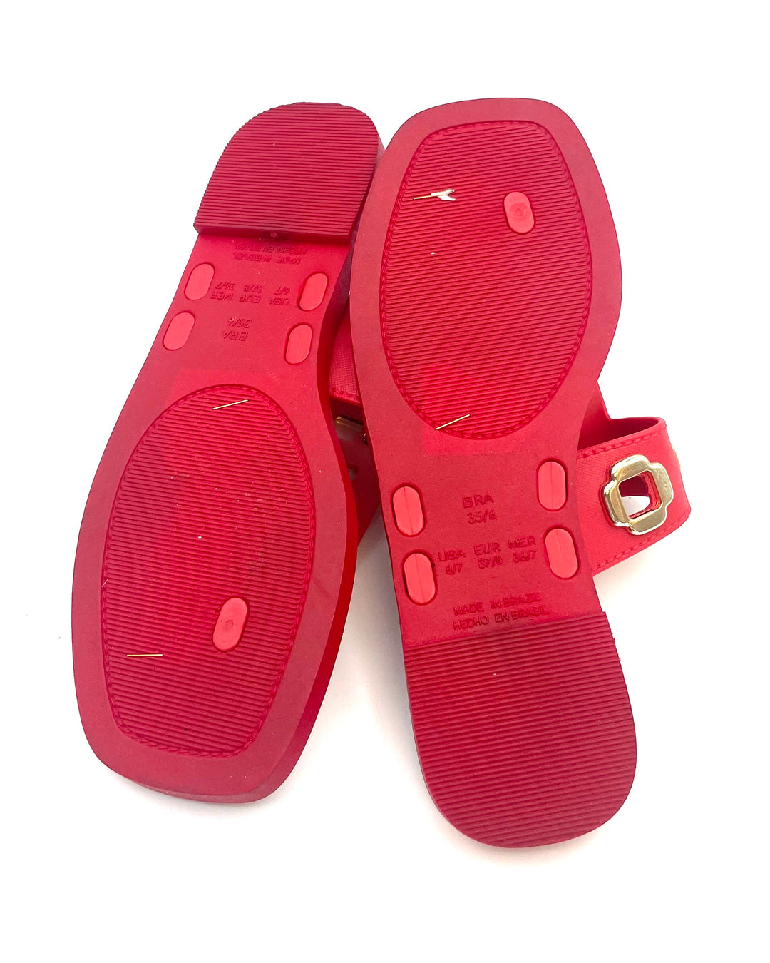 Red Flip Flop Sandals - Size 6/7