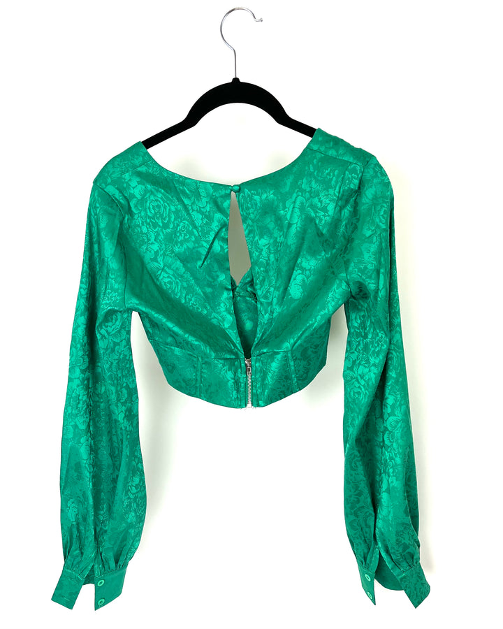 Shareen Collections Green Blouse - Size 2