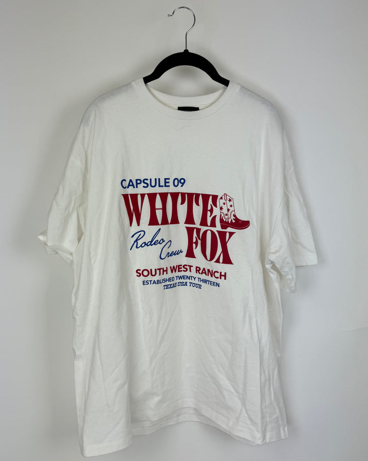 White Fox Western T-Shirt - Small/Medium