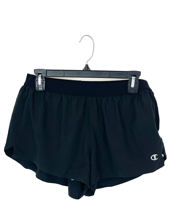 Black Flowy Athletic Shorts - Medium