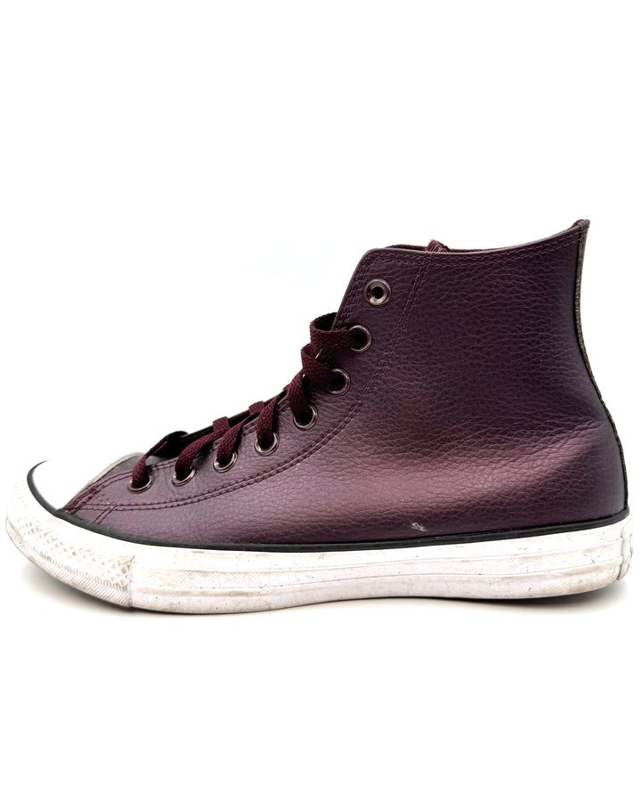 Converse Dark Purple High Top Sneakers - Size 10.5