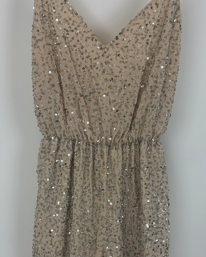 Alice + Olivia Tan Sequin Jumpsuit - Size 0/2