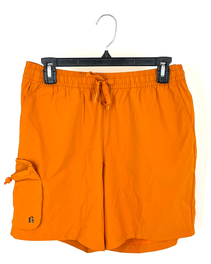 MENS Burnt Orange Active Short With Side Cargo Pocket - Small