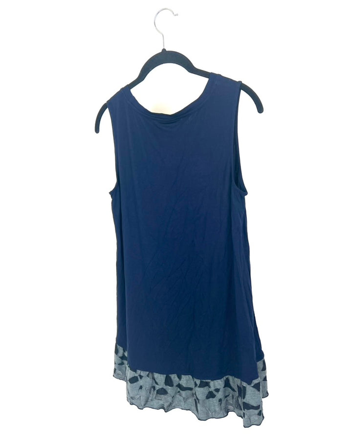 Navy Blue Sleeveless Tank Top - Small/Medium