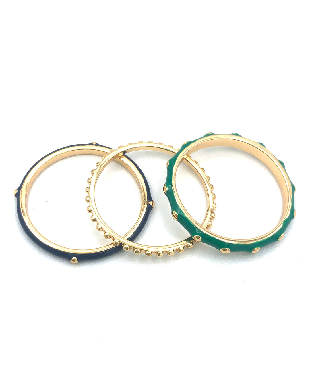 Green Ring Stack - Size 7 and 8