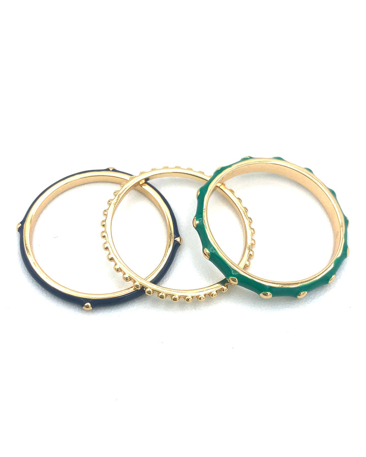 Green Ring Stack - Size 7 and 8