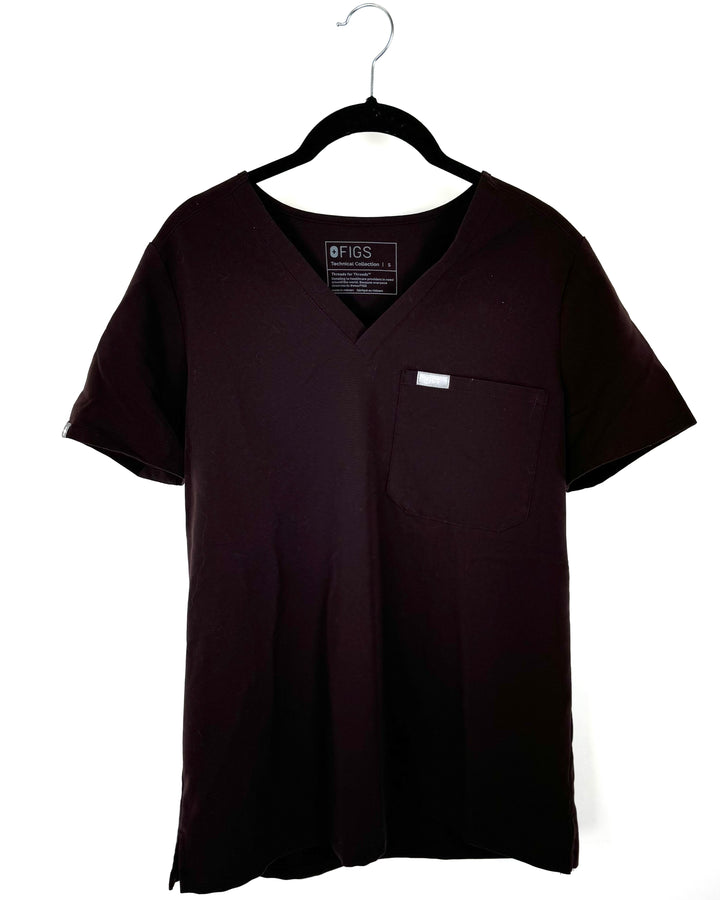 Figs Brown Scrub Top - Small