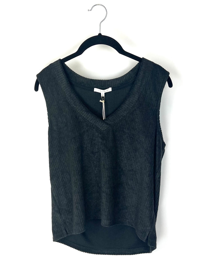 Graphite Striped V-Neck Tank - Small