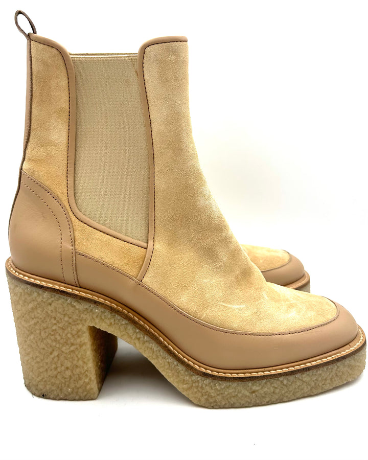 Sezane Tan Booties - Size 9