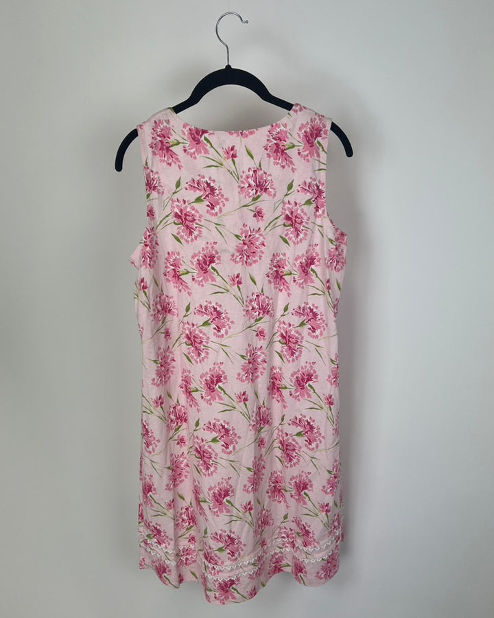 Pink Floral Nightgown - Size 4