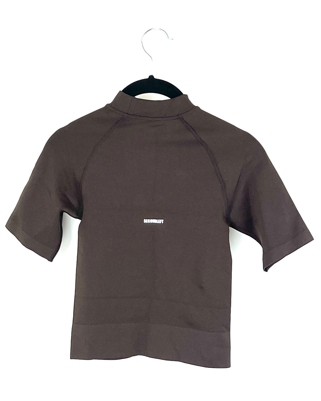 Secondleft Dark Brown Tight Short Sleeve - Extra Small