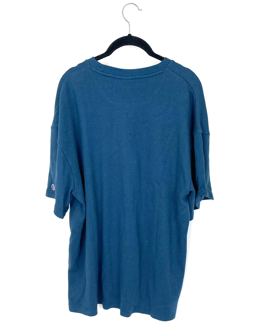 MENS Stone Blue Textured Shirt - Medium