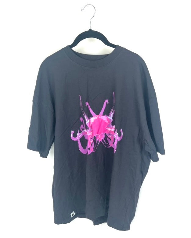 MENS Grey Tee with Squid - Medium