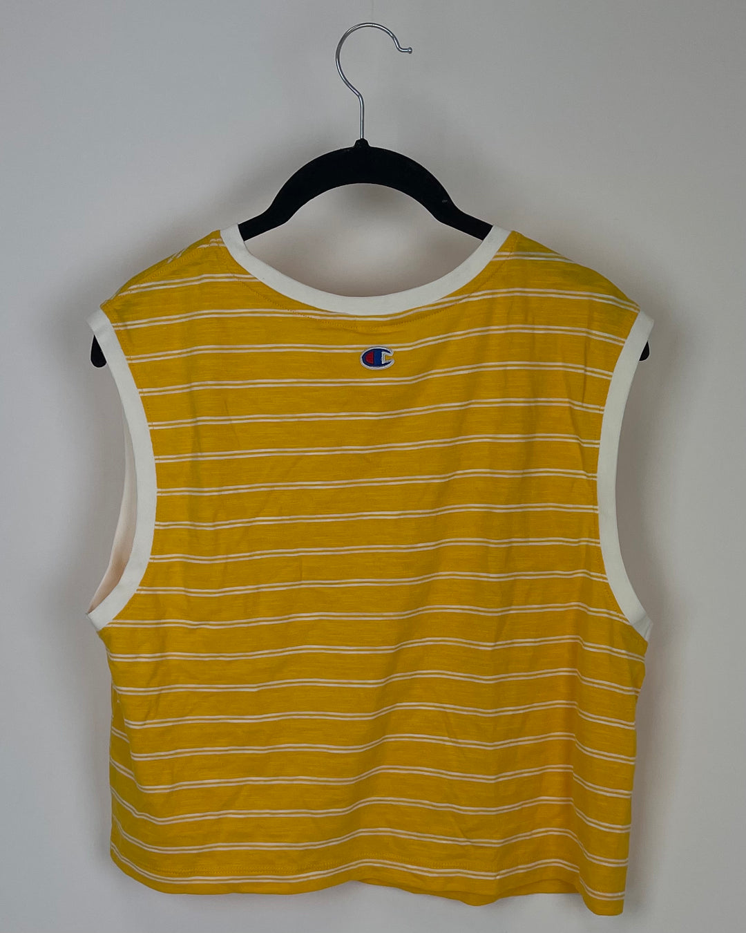 Yellow and White Striped Tank - Medium