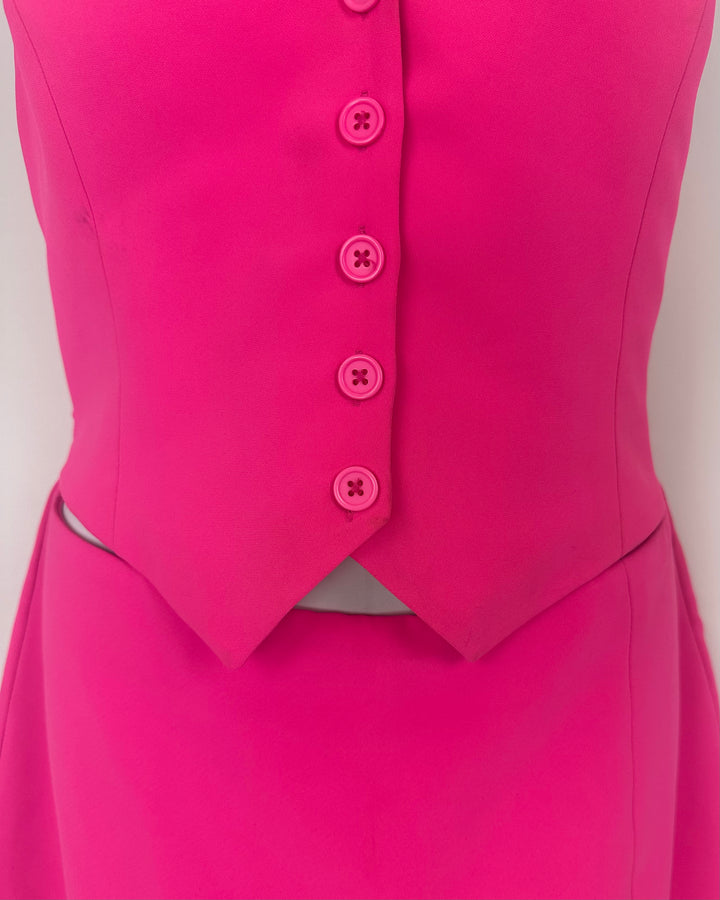 Amanda Uprichard Vest Pink Dress - Medium