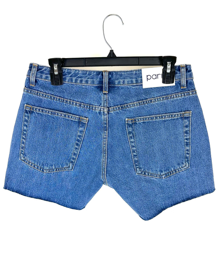 Medium Wash Blue Denim Shorts - Size 23-30 (Waist)