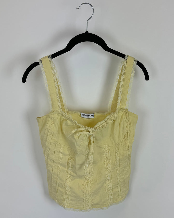 Princess Polly Yellow Top - Size 8