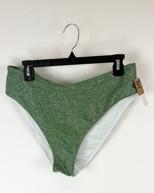 PINK Green Bikini Bottoms - Extra Large