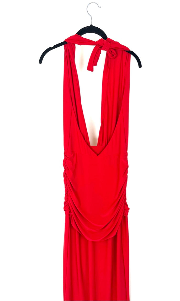 Holland Red Halter Maxi Dress - Small