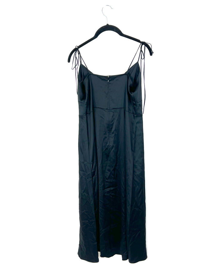 Black Silk Long Dress - Size 6, 8, and 10