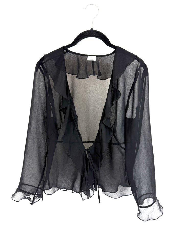 Wilfred Black Sheer Top - Extra Small