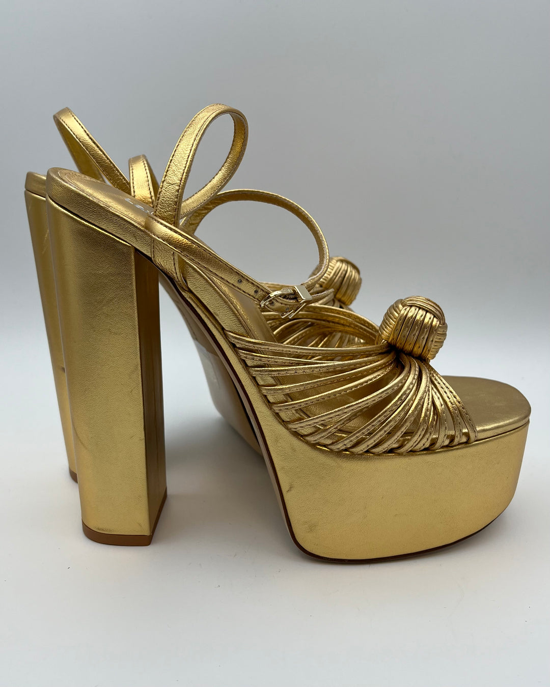 Gold Metallic Platform Heels - Size 7.5 and 9.5