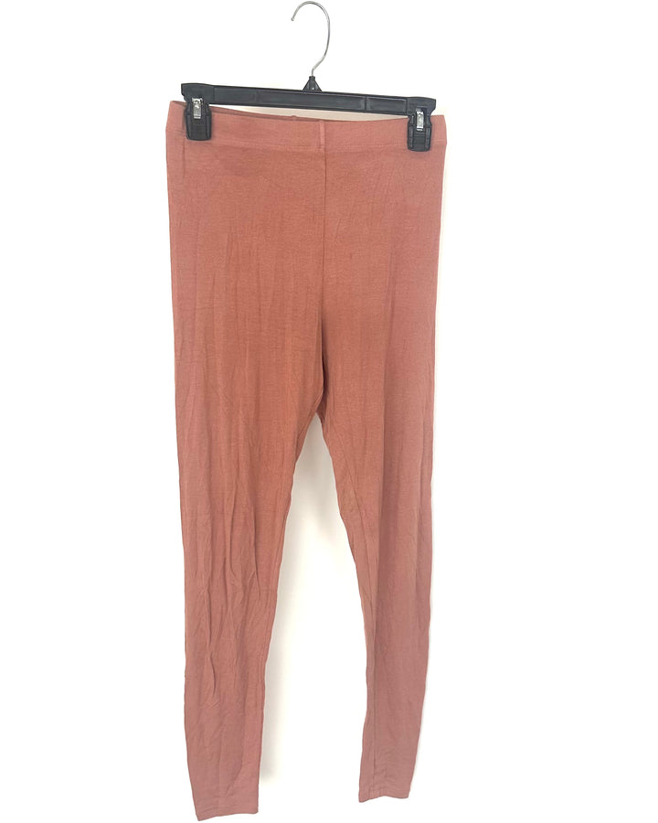 Victoria's Secret Dusty Rose Ribbed Lounge Pants - Small