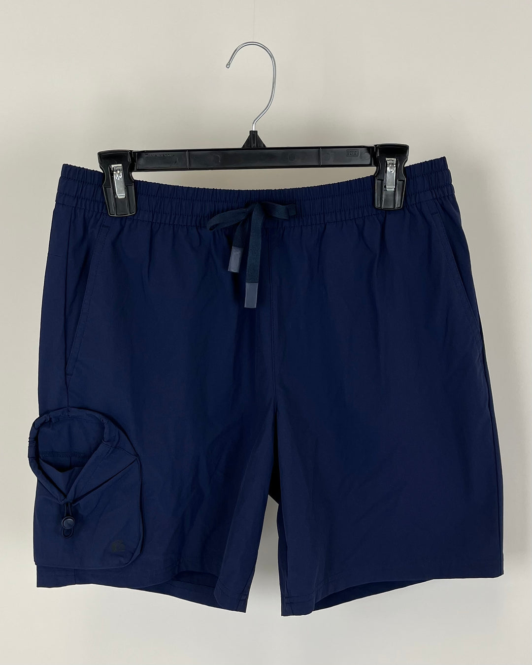 MENS Navy Blue Monochrome Drawstring Active Shorts - Small