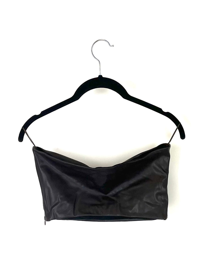 Zara Faux Leather Top - Small