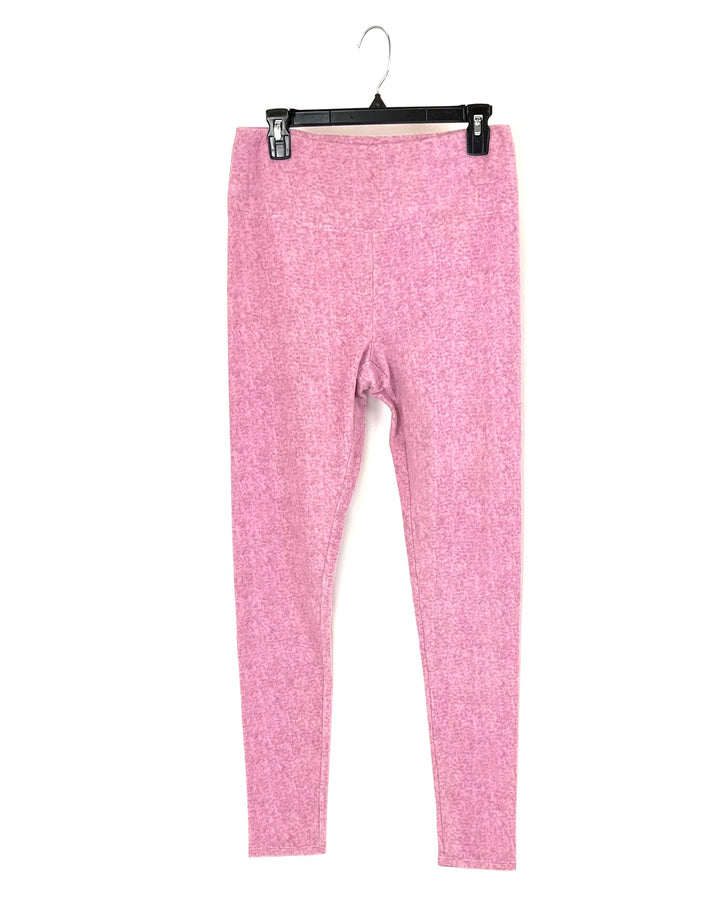 Pink Fleece Leggings - Size 8/10