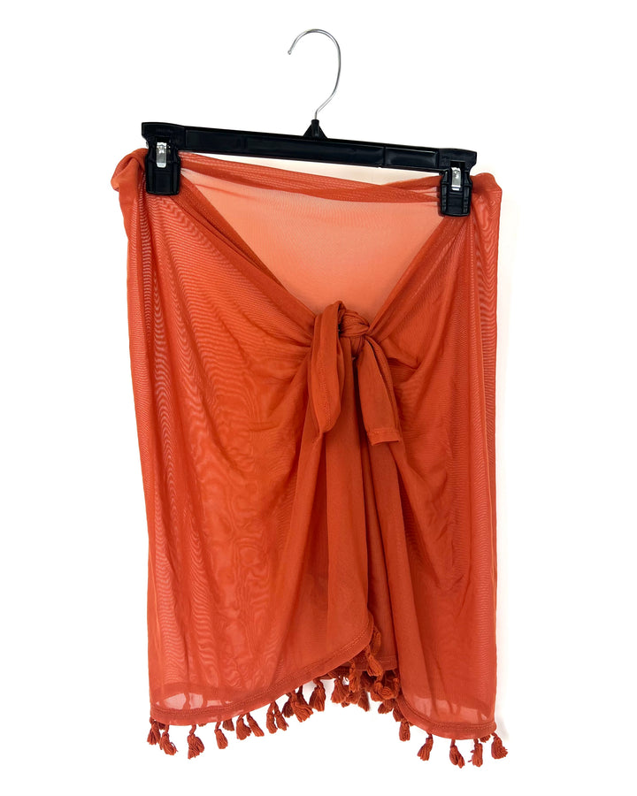 Sarong Orange Swim Skirt