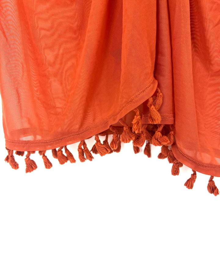 Sarong Orange Swim Skirt