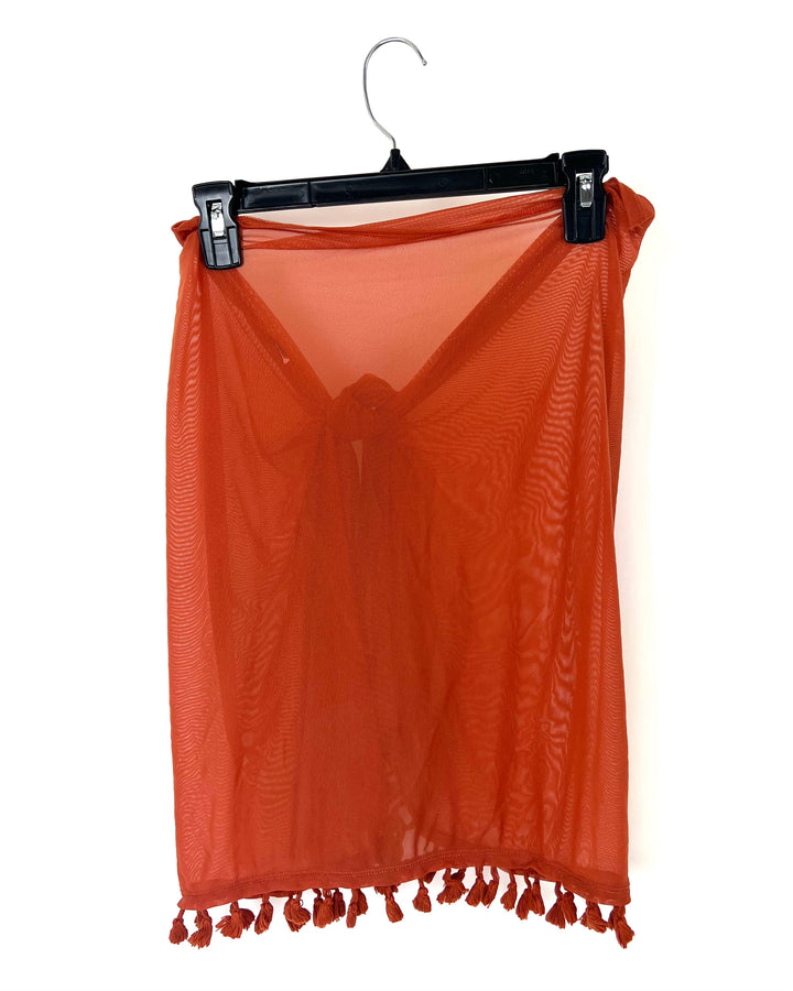 Sarong Orange Swim Skirt