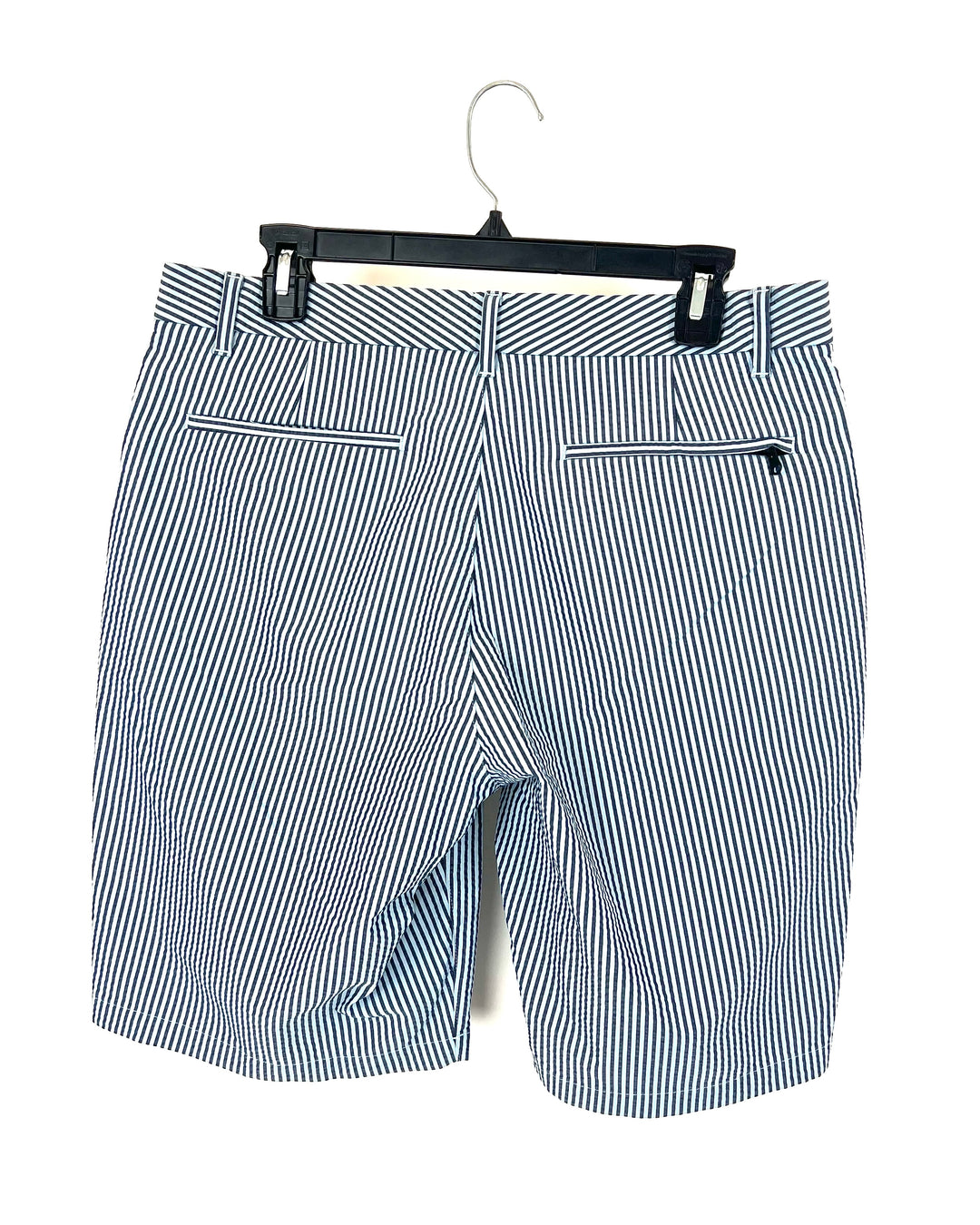 MENS Blue Stripe Golf Shorts - Size 32 Waist 9" Inseam