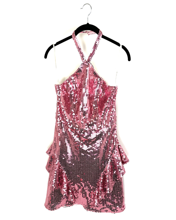 Pink Sequin Mini Dress - Size 4/6