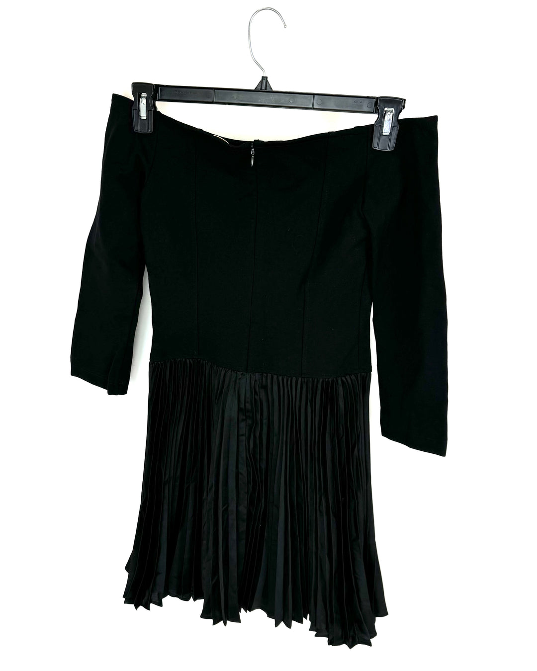 Black Off Shoulder Mini Dress - Size 4