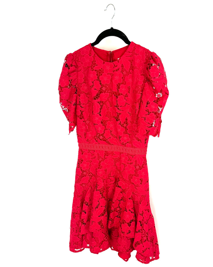 Red Lace Dress - Size 4/6