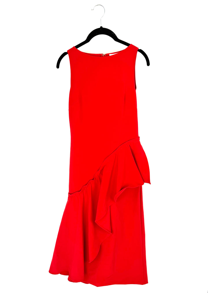 Red Draped Gown - Size 4