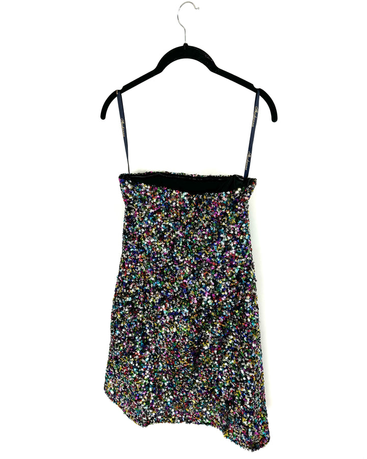 Colorful Sequin Mini Dress - Size 6