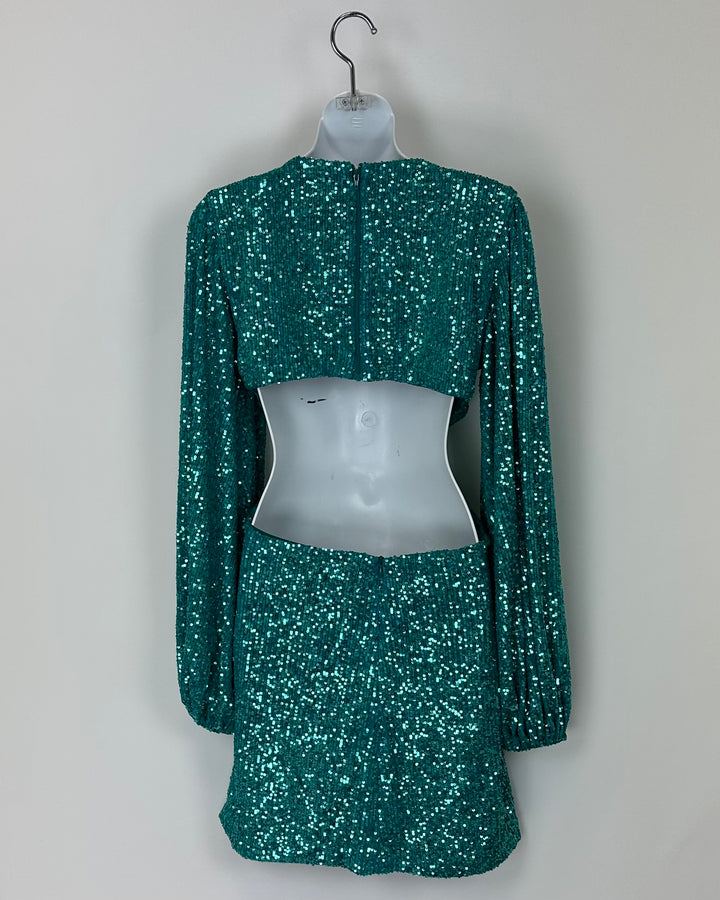 Nadine Merabi Turquoise Dress - Size 8