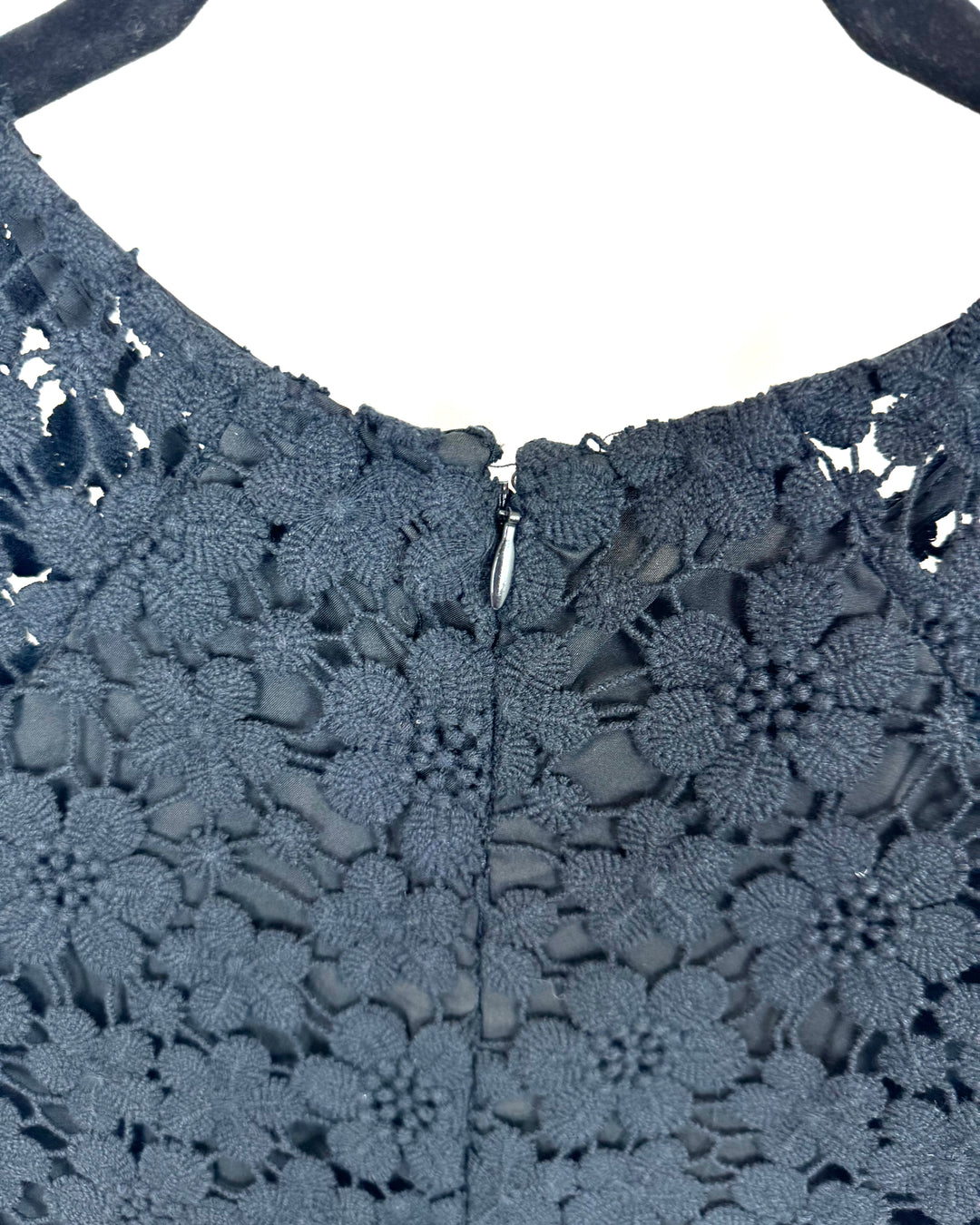 Black Floral Lace Knit Dress - Size 0