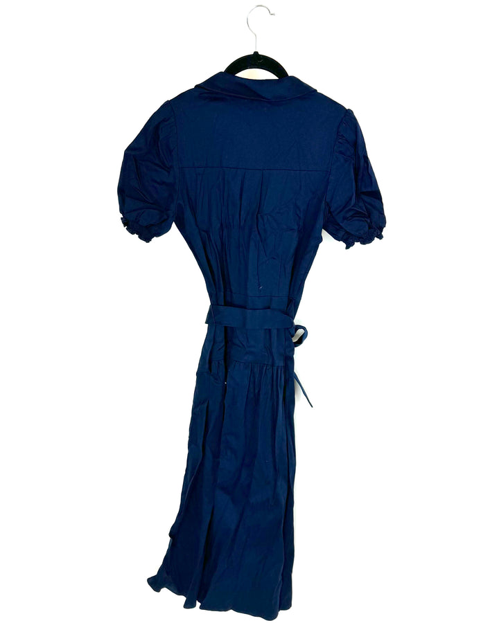 Navy Short Sleeve Dress - Size 4